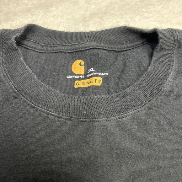 Men's Carhartt Black Pocket Heavyweight T-Shirt Size 3XL Original Fit K87-BLK - Picture 4 of 9